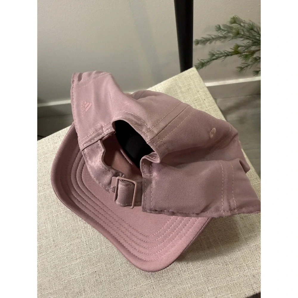 Adidas Womens Satin Baseball Cap Dusty Rose Mauve Adjustable Hat One Size OS